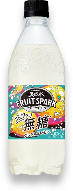 商品写真：サントリー天然水 FRUIT–SPARK グレフル＆レモン