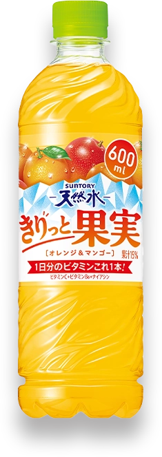 商品写真：サントリー天然水 きりっと果実 オレンジ＆マンゴー