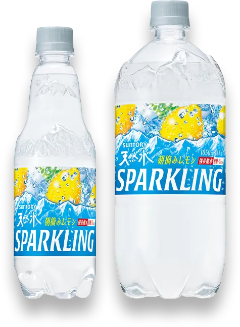 商品写真：サントリー天然水 スパークリング レモン 510ミリリットル、1050ミリリットル