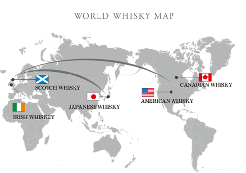 WORLD WHISKY MAP