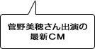 菅野美穂さん出演の最新CM