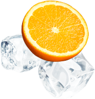オレンジ&氷