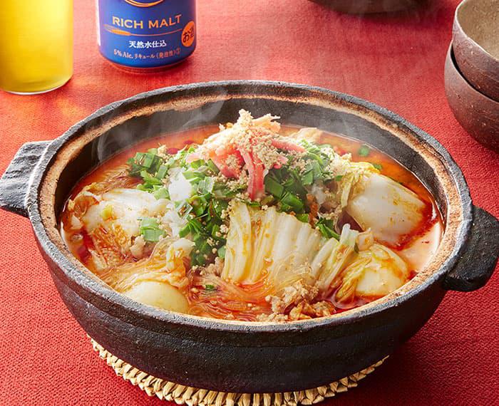 白菜の担々鍋｜おいしく料理する｜金麦スタイル｜サントリー