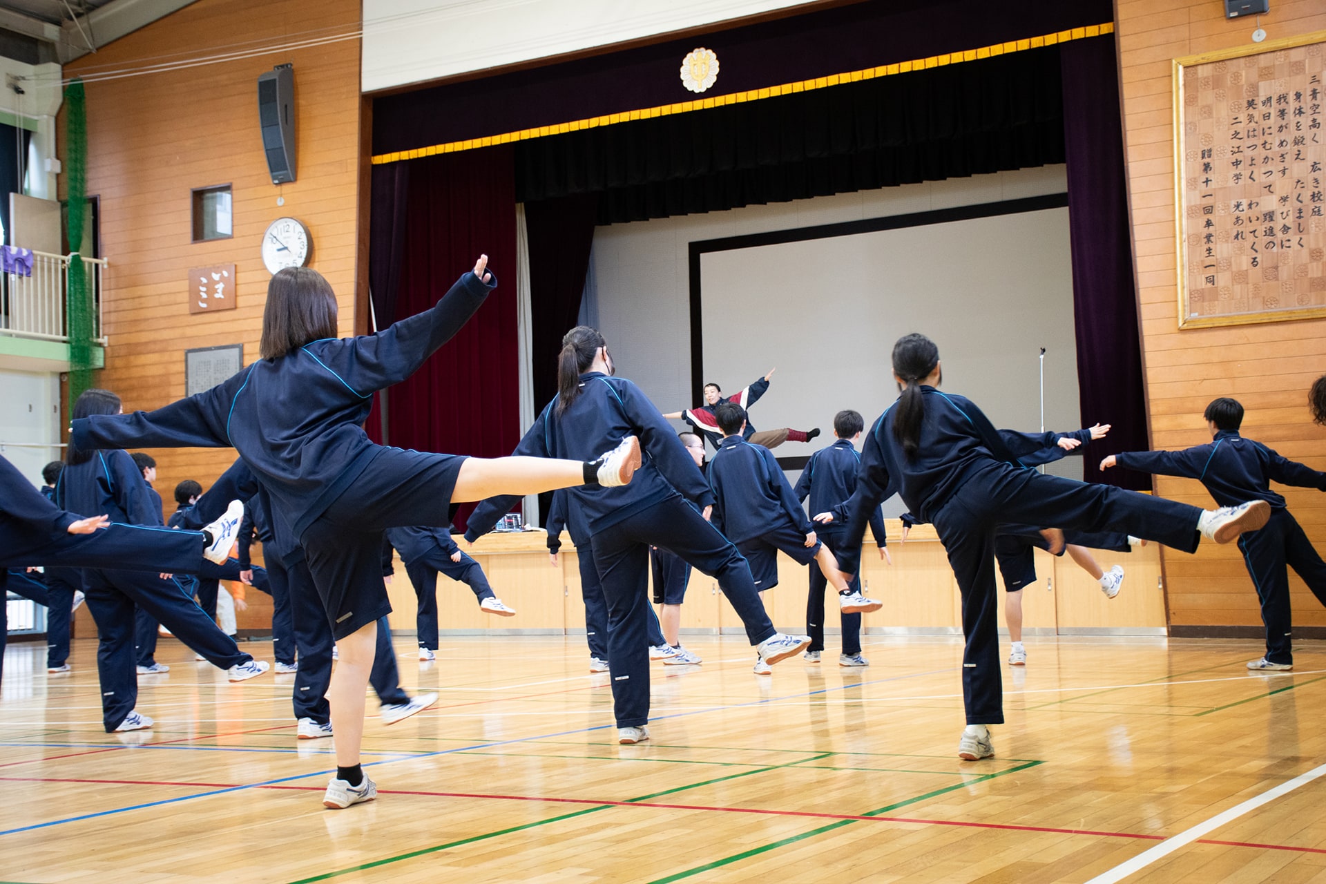 二之江中学校でのワークショップの様子