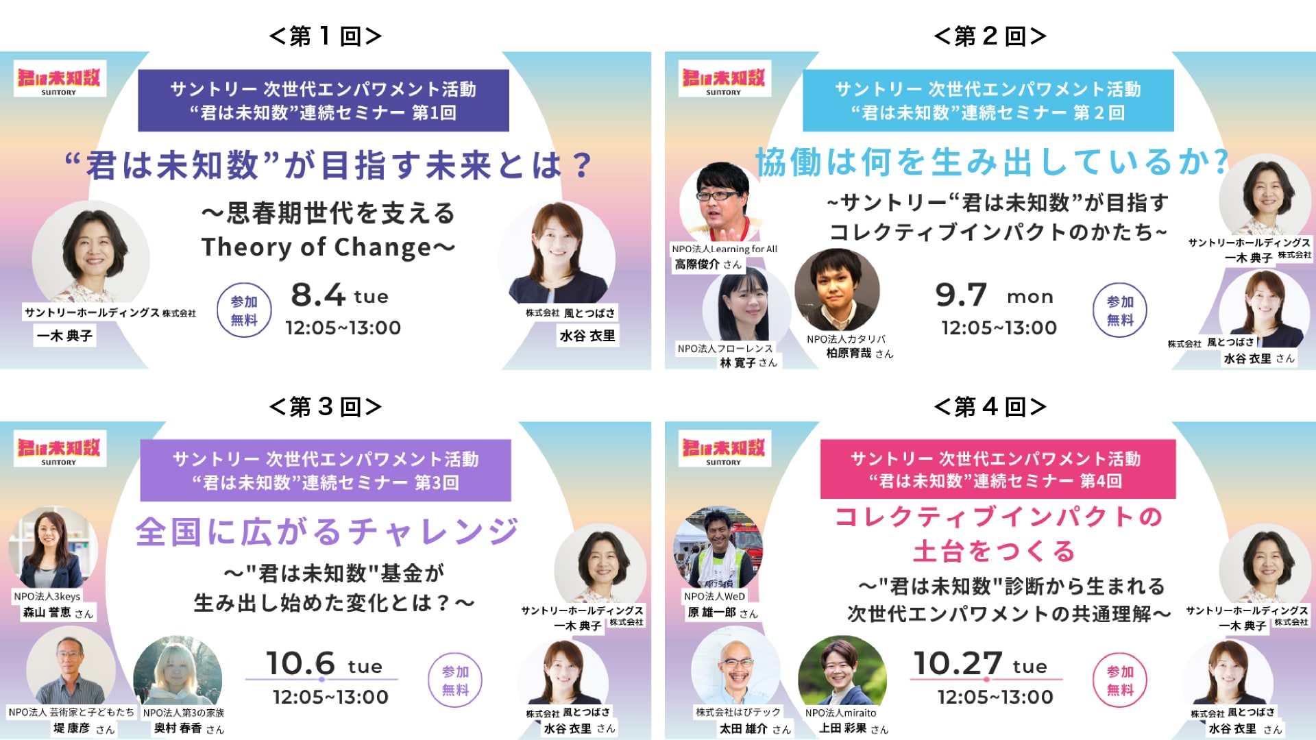 次世代エンパワメント活動“君は未知数”連続セミナー」を開催
