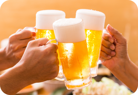 アルコールに関連した研究を通じ、適正飲酒の啓発に貢献 イメージ図