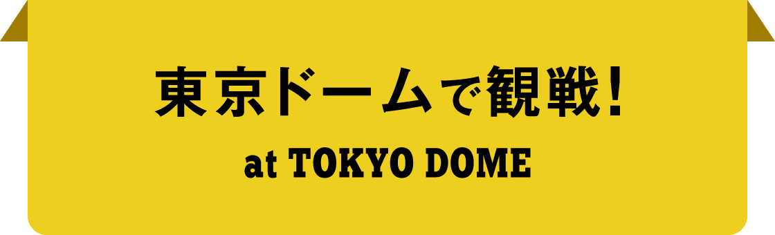 東京ドームで観戦
