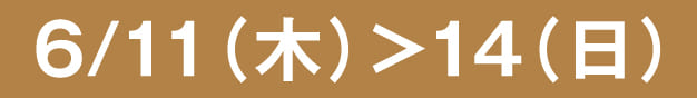 6月11日(木)から6月14日(日)