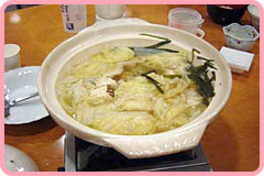 偶然この日はお鍋