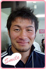 有賀選手「Smile！」