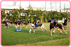 タックル練習風景