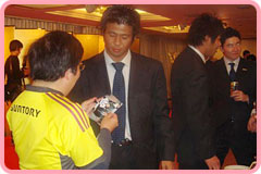 選手とファンの方たちとの歓談タイム