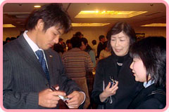 選手とファンの方たちとの歓談タイム