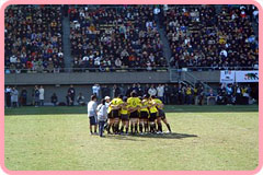 いつもの円陣の姿