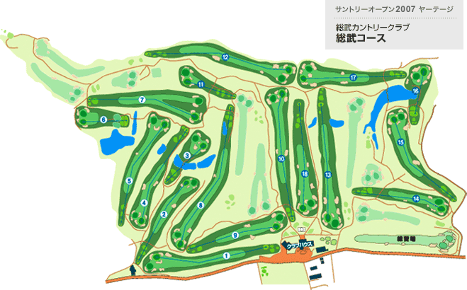 サントリーオープン2006 ヤーテージ 総武カントリークラブ 総武コース