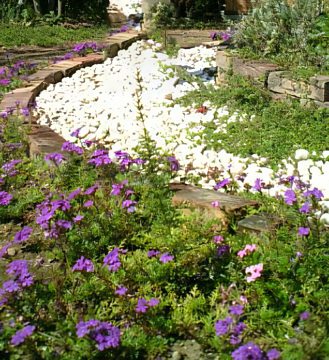 お庭の雑草対策に花のカーペット　おしゃれなガーデンアイデア集