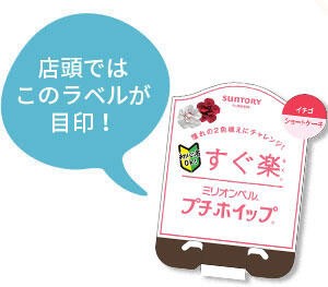 すぐ楽ミリオンベルプチホイップ花苗のラベル