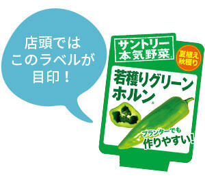 本気野菜グルメピーマン 野菜苗 | 家庭菜園 | サントリーフラワーズ