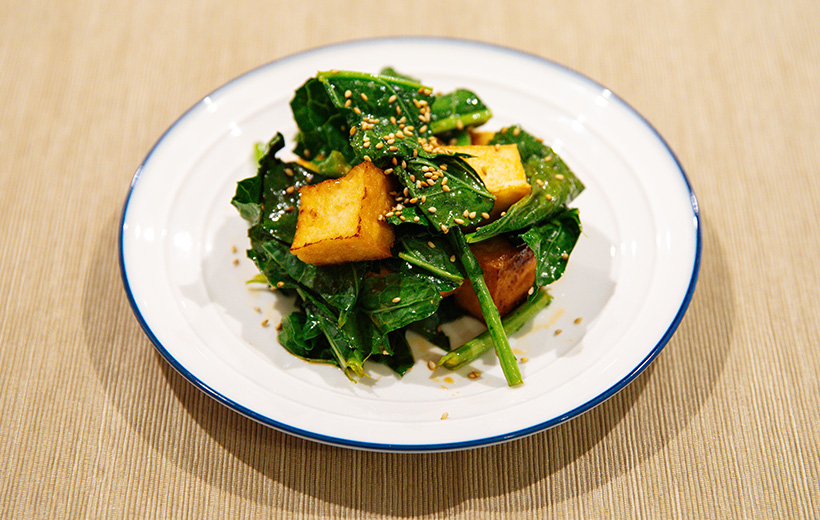 ケールと厚揚げの和風炒め煮