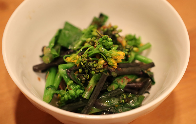 クキッコリーでつくるクキッコリーのおひたし