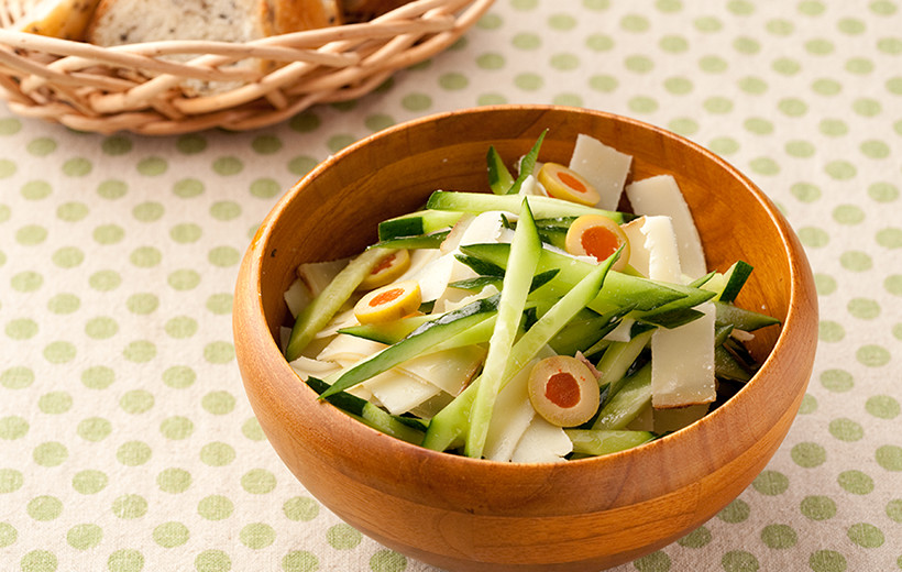 本気野菜レシピ キュウリ 夏ふうみ 千切りきゅうりとチーズのサラダ 家庭菜園 サントリーフラワーズ