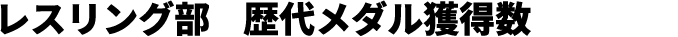 レスリング部 歴代メダル獲得数
