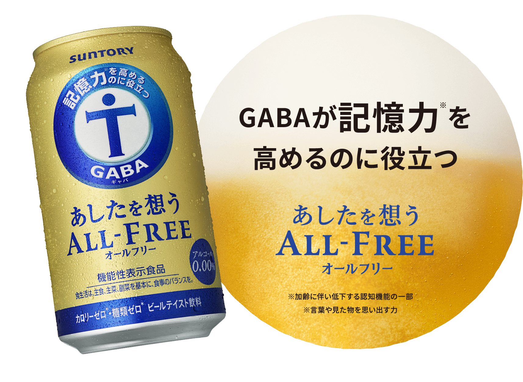 GABAが記憶力※を高めるのに役立つ ※加齢に伴い低下する認知機能の一部 ※言葉や見た物を思い出す力