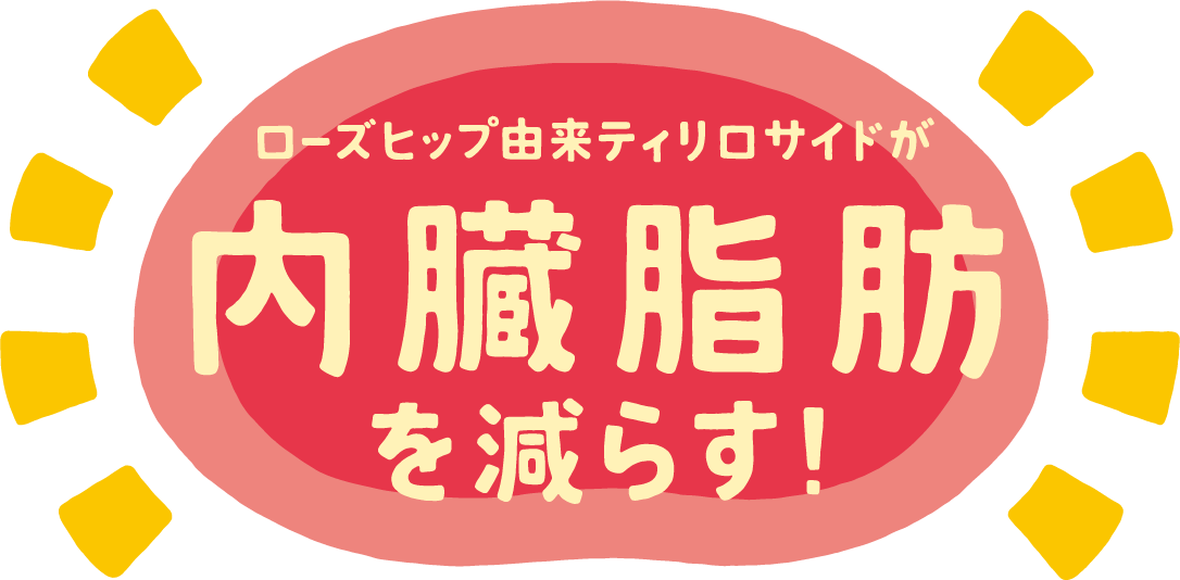 ローズヒップ由来ティリロサイドが内臓脂肪を減らす