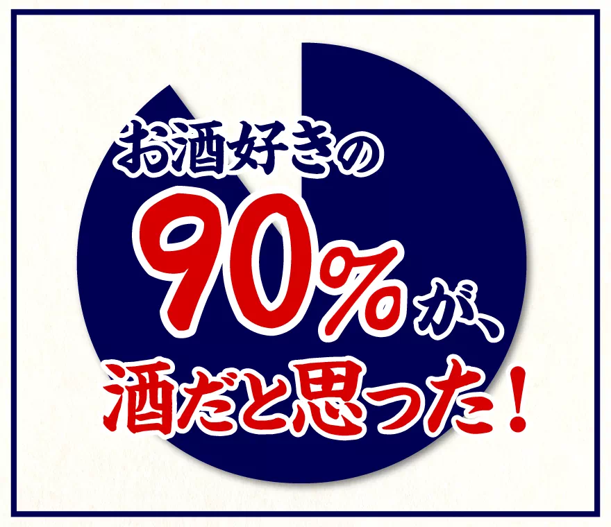お酒好きの90%が、酒だと思った！