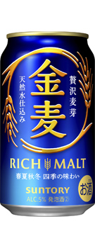 金麦 350ml缶 商品情報（カロリー・原材料） サントリー