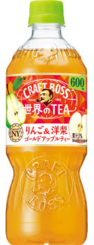 クラフトボス 世界のTEA りんご&洋梨 ゴールドアップルティー 600mlペット