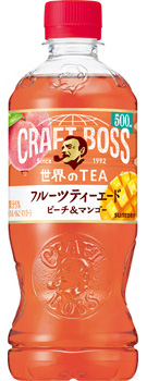 クラフトボス 世界のTEA フルーツティーエード ピーチ&マンゴー 500mlペット