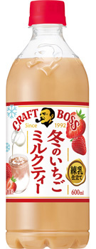 クラフトボス いちご練乳ミルクティー 600mlペット