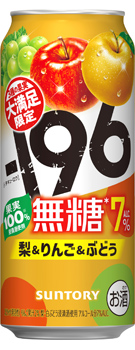 −196無糖〈梨&りんご&ぶどう〉ALC.7% 500ml缶