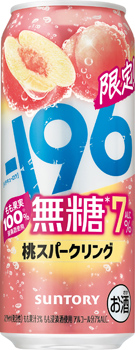−196無糖〈桃スパークリング〉ALC.7% 500ml缶
