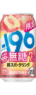 サントリー −196無糖 桃スパークリング7度 缶 350ml