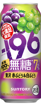 −196無糖〈贅沢赤ぶどう&白ぶどう〉500ml缶