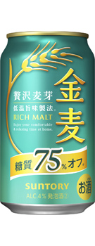 金麦〈糖質75%オフ〉350ml缶