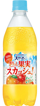 サントリー天然水 きりっと果実スカッシュ! オレンジ&マンゴー 500mlペット