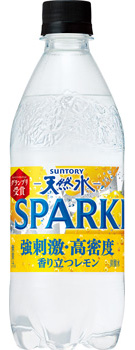 サントリー天然水 SPARKLING レモン 490mlペット