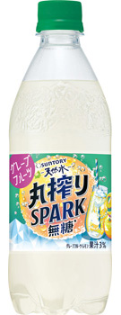 サントリー天然水 丸搾りSPARK無糖 グレープフルーツ 500mlペット