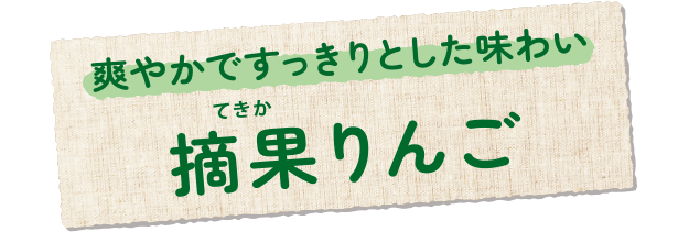 爽やかですっきりとした味わい 摘果りんご