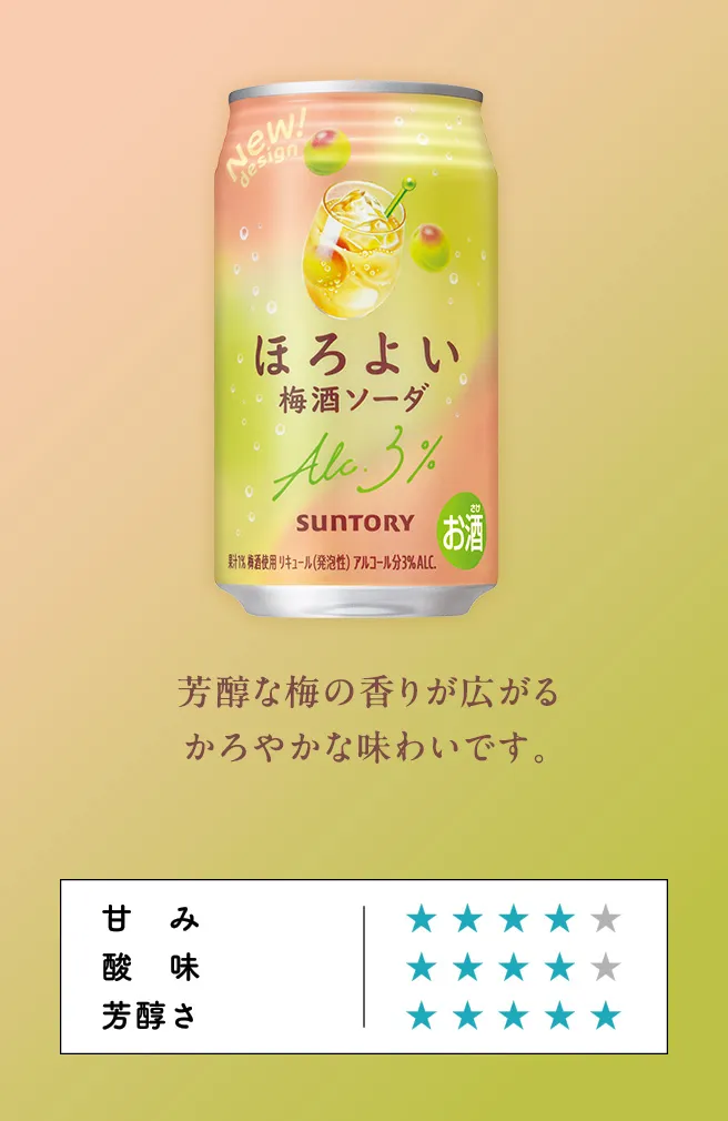 芳酵な梅の香りが広がるかろやかな味わいです。