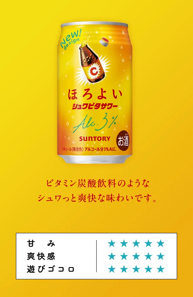 ビタミン炭酸飲料のようなシュワっと爽快な味わいです。