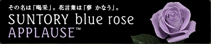 suntory blue rose applause