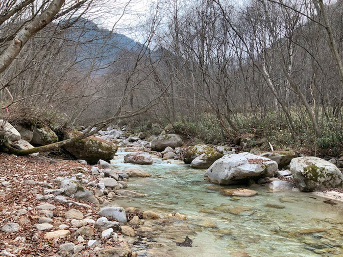 研究の対象エリアとなった松本盆地の乳川流域