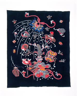 宝尽文筒描蒲団地 コレクションデータベース サントリー美術館