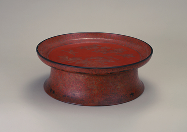 朱漆花鳥沈金足付盆 コレクションデータベース サントリー美術館