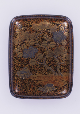 香合 寿老人蒔絵 切立天丸 鳳斉 10月 松椿蒔絵香合 コレクションデータベース サントリー美術館