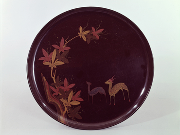 輪島塗　松本遊人作　高足盆 絵替漆絵胡桃足盆 コレクションデータベース サントリー美術館
